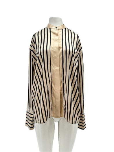 Chemise en soie rayée