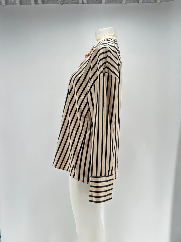 Chemise en soie rayée