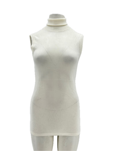 Top col roulé blanc