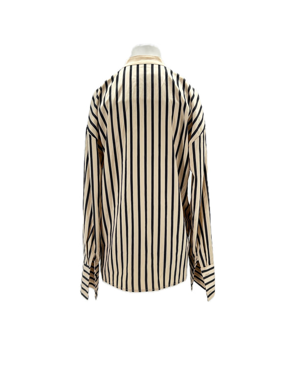Chemise en soie rayée