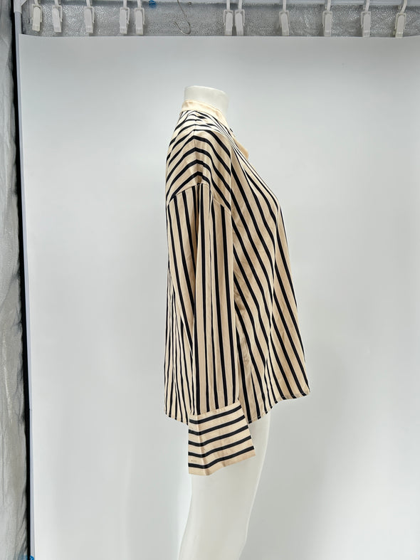 Chemise en soie rayée