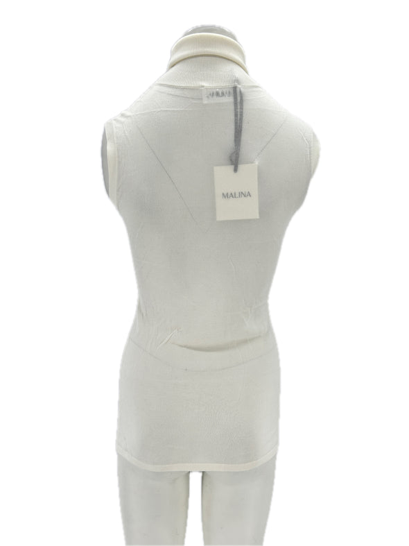 Top col roulé blanc