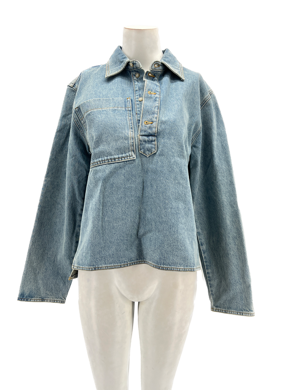 Blouse en denim bleu "Lato"