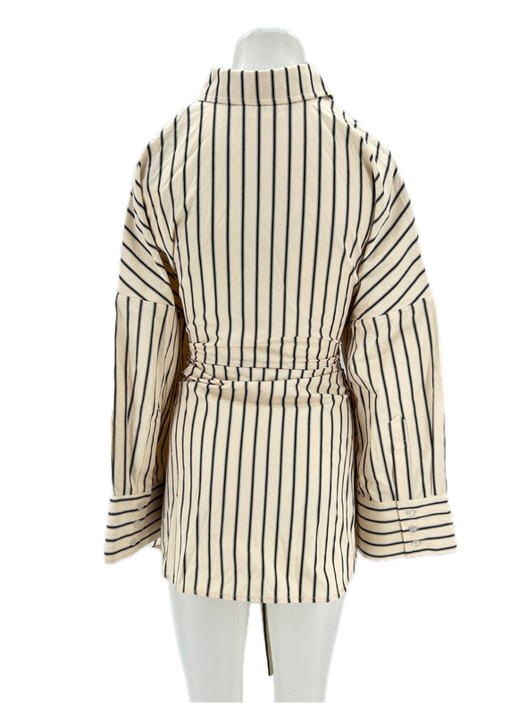 Robe chemise à rayures