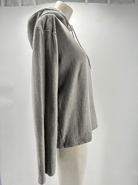 Sweat à capuche gris