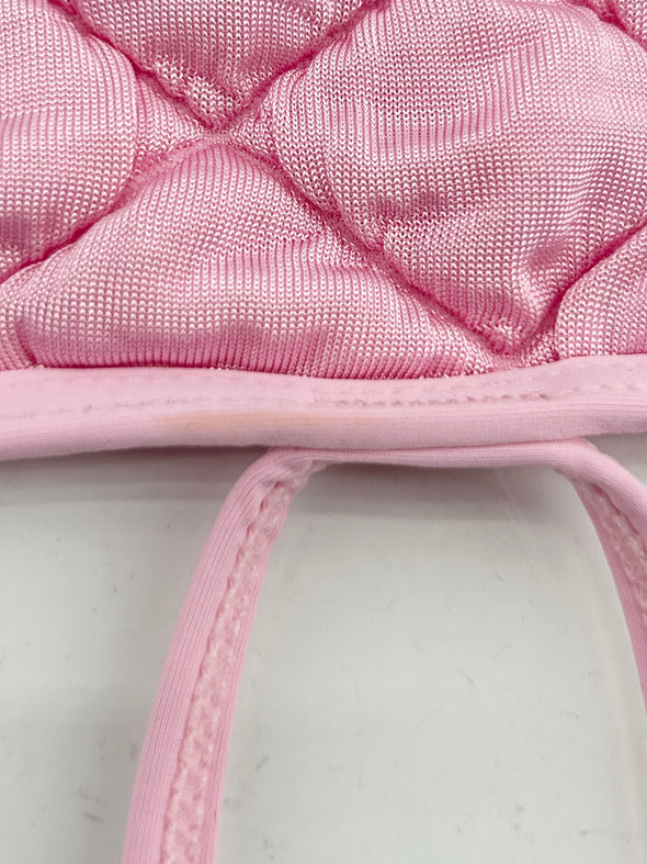 Haut de maillot de bain rose matelassé