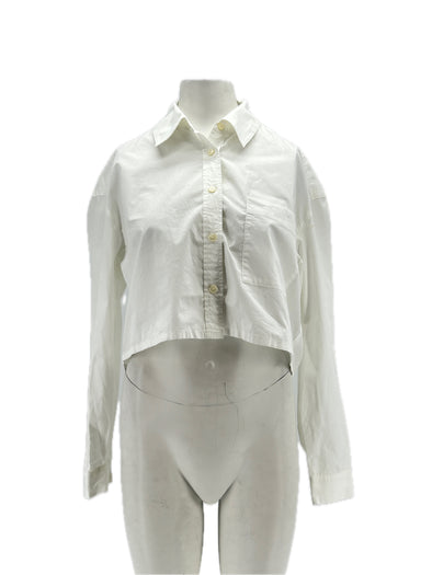 Chemise crop blanche