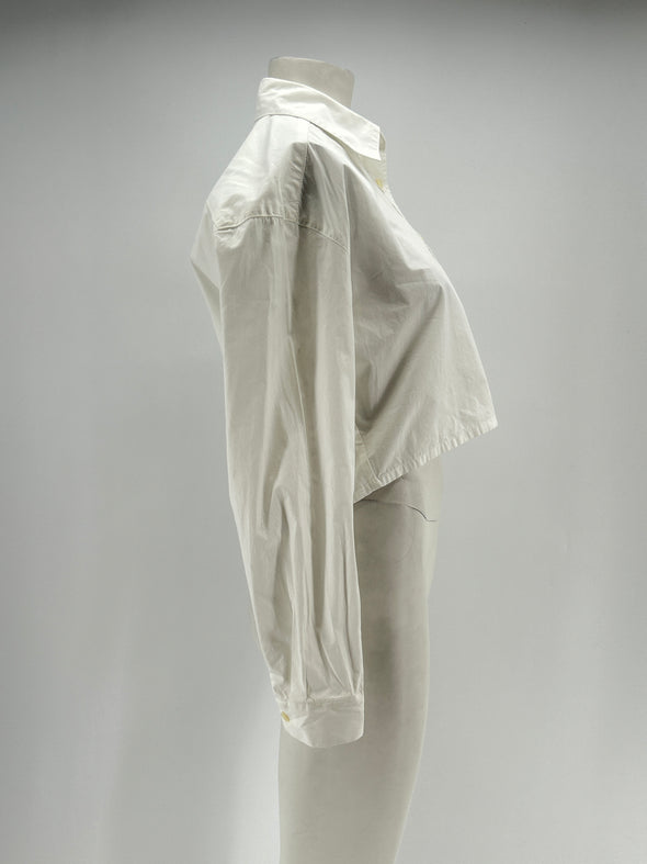 Chemise crop blanche