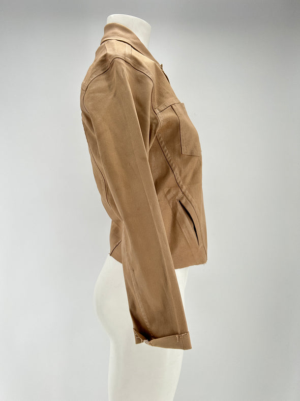 Veste en denim camel