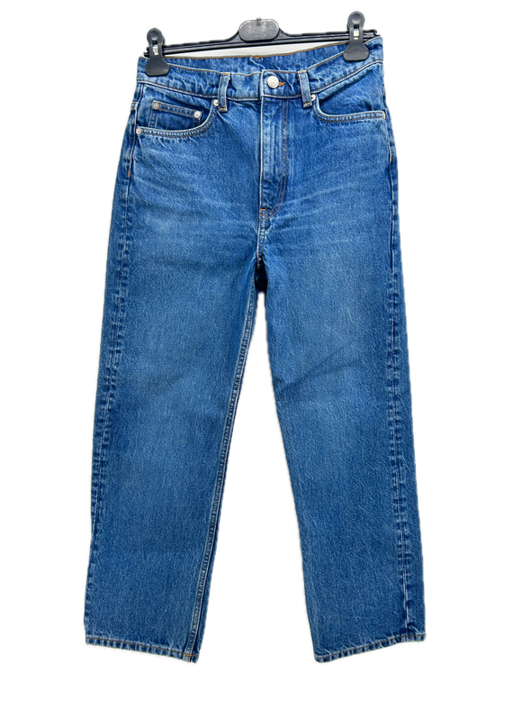 Jean droit bleu