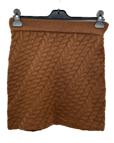 Jupe marron en cachemire "Alsen"
