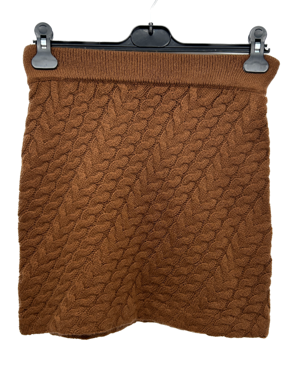 Jupe marron en cachemire "Alsen"