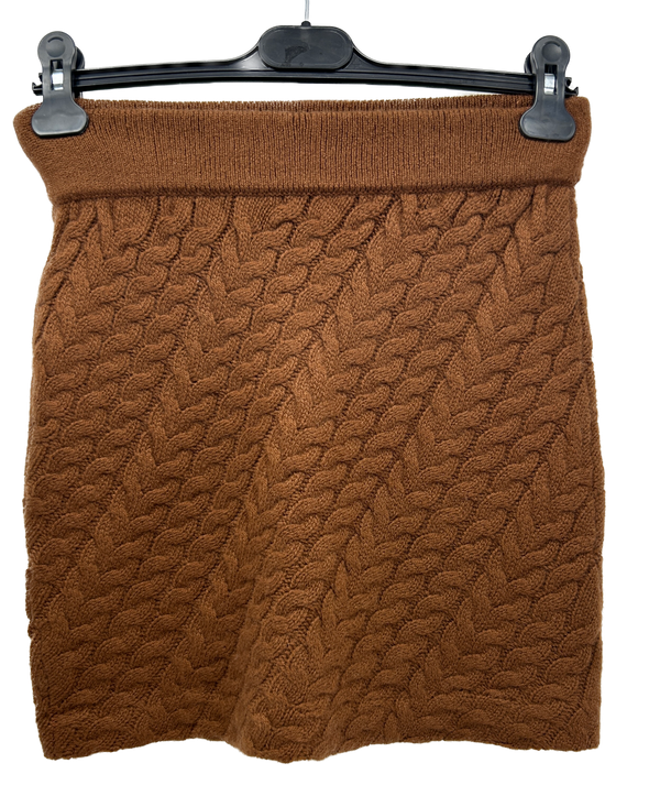 Jupe marron en cachemire "Alsen"