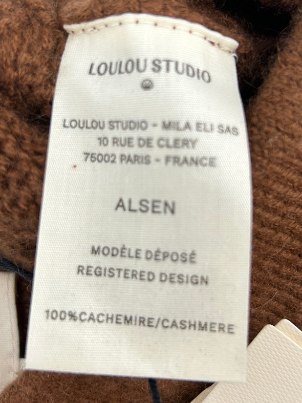 Jupe marron en cachemire "Alsen"