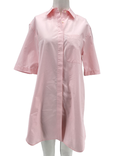 Robe chemise en popeline de coton