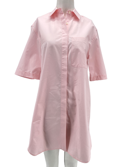 Robe chemise en popeline de coton