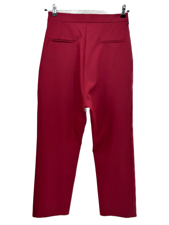 Pantalon droit lie de vin