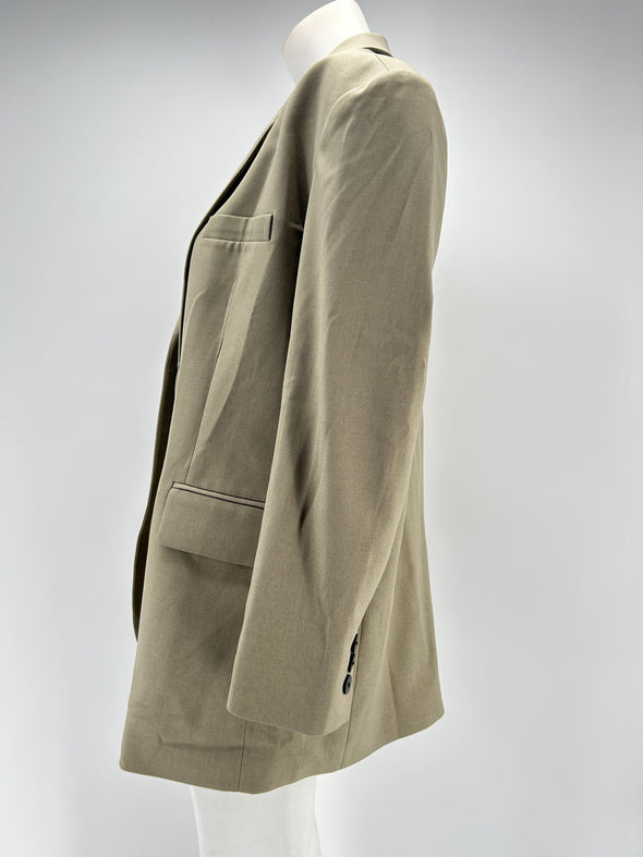 Veste de costume beige asymétrique