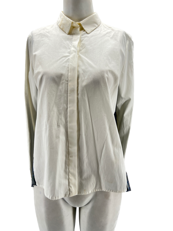 Chemise blanche bicolore