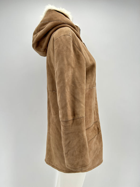 Manteau en peau lainée
