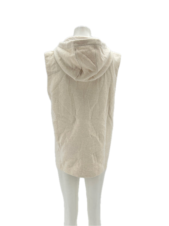 Cardigan sans manches écru