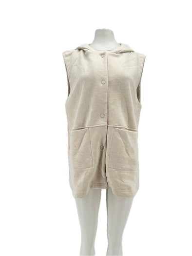 Cardigan sans manches écru