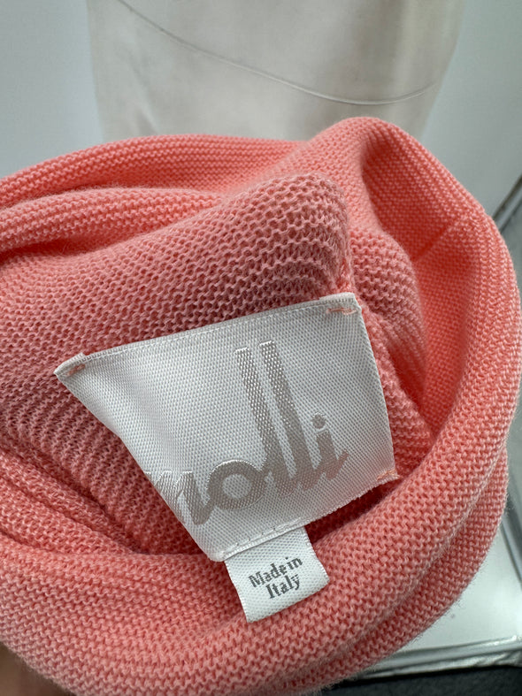 Pull à col roulé rose