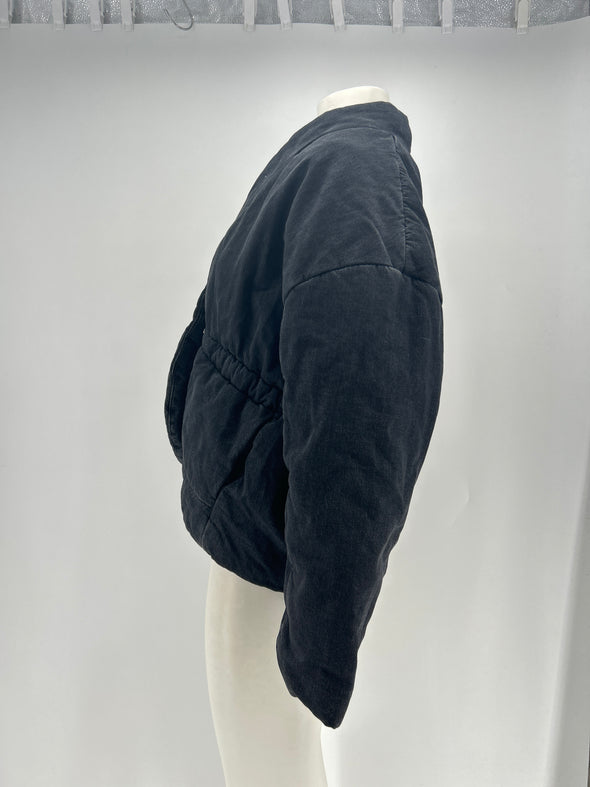 Doudoune en denim noire