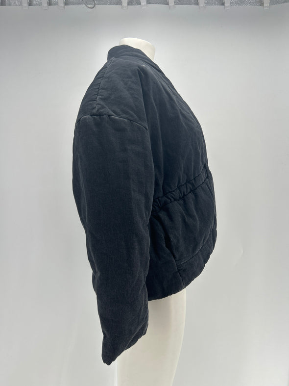 Doudoune en denim noire
