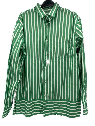 Chemise verte à rayures