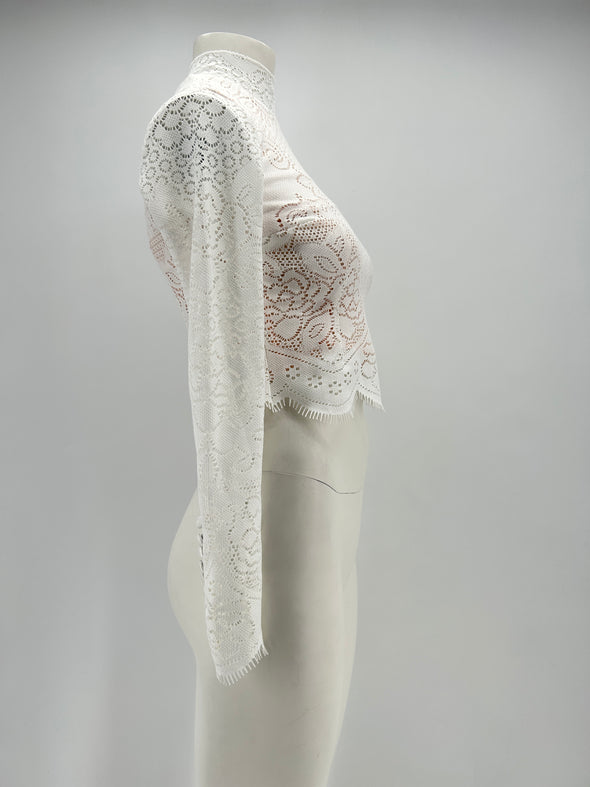 Top en dentelle blanc