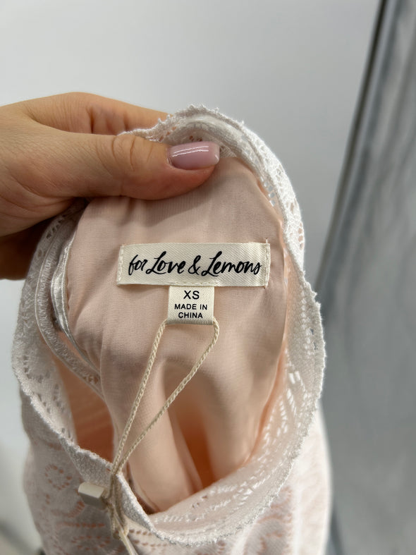 Top en dentelle blanc