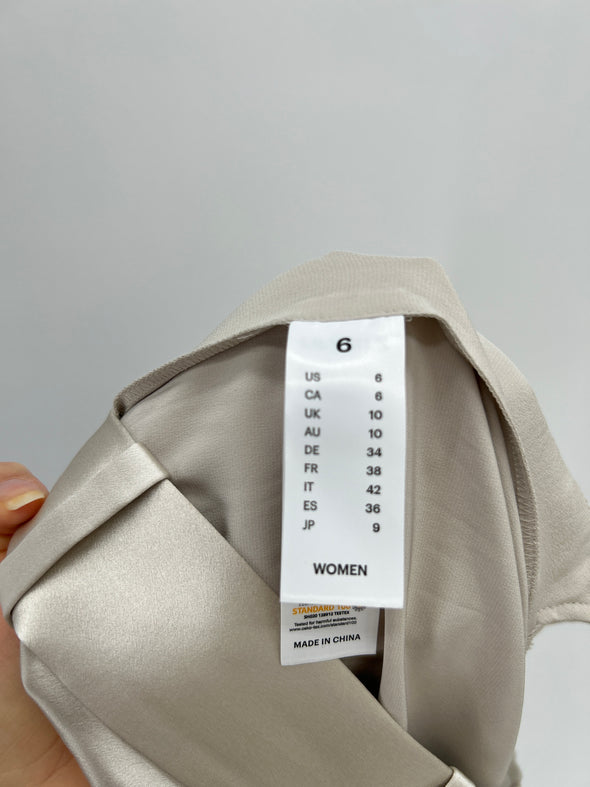 Pantalon en soie argenté