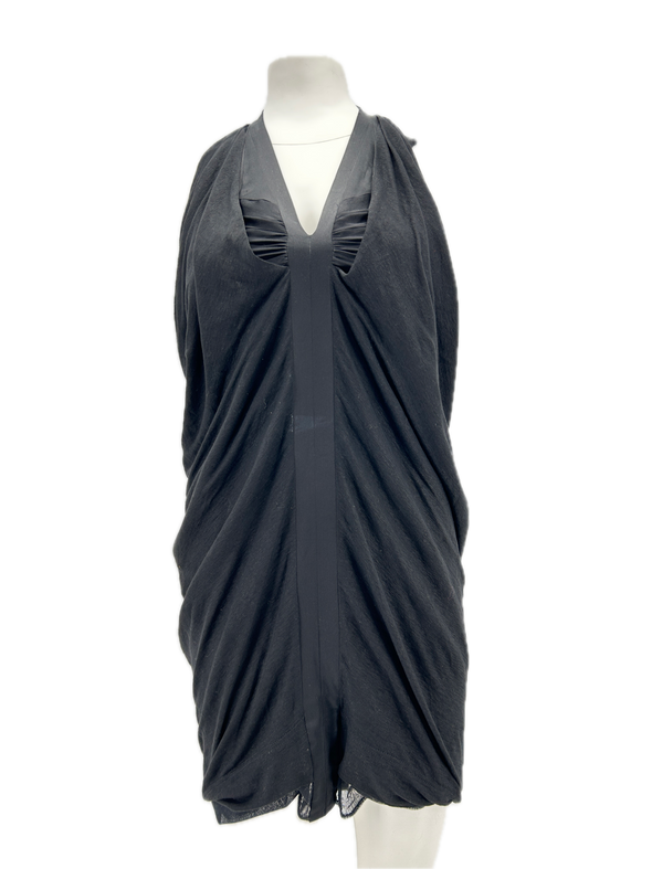Robe en mélange de soie et lin