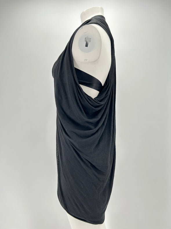 Robe en mélange de soie et lin