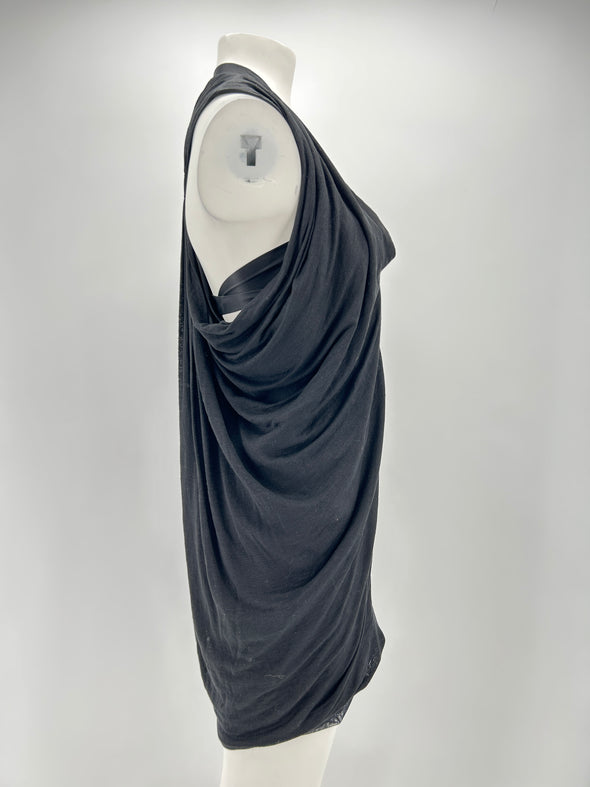 Robe en mélange de soie et lin