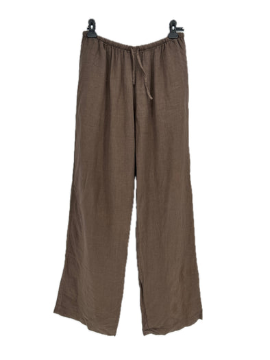 Pantalon en lin marron