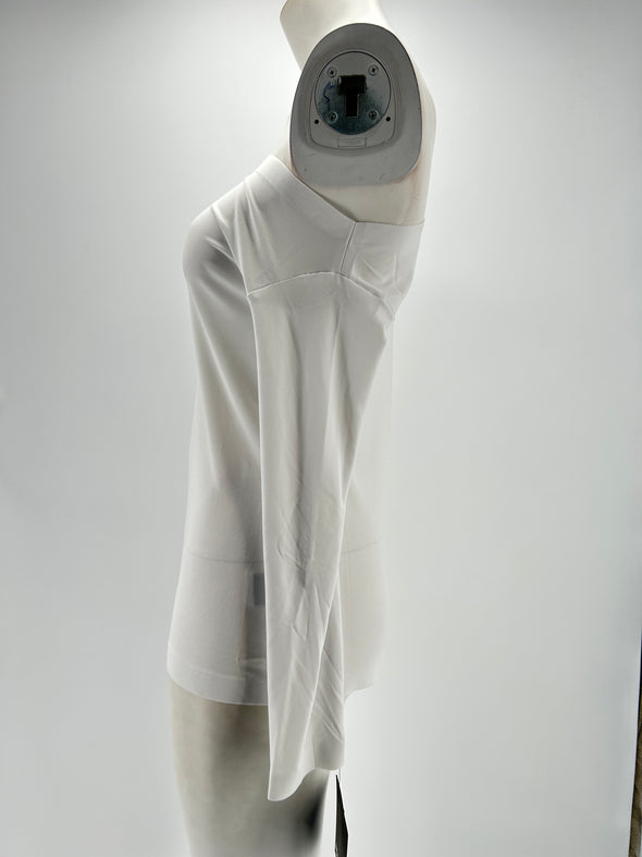 T-shirt avec épaule dénudée blanc