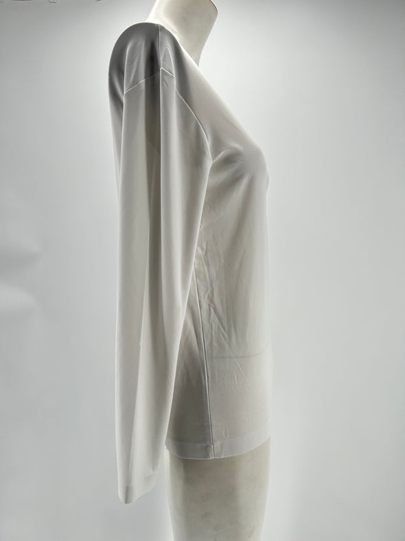 T-shirt avec épaule dénudée blanc