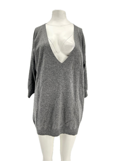 Pull en cachemire gris