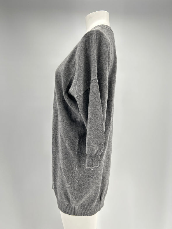 Pull en cachemire gris