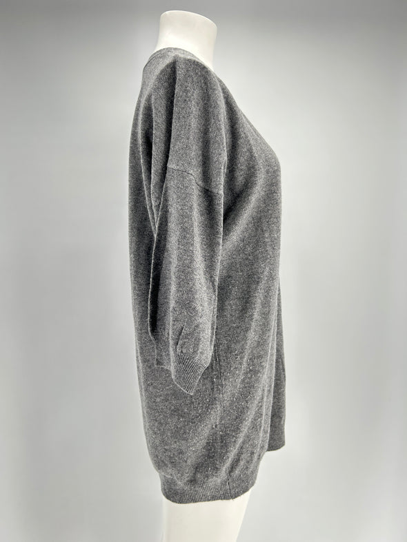 Pull en cachemire gris