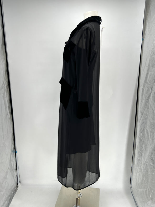 Robe transparente noire