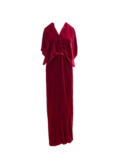 Robe en velours rouge