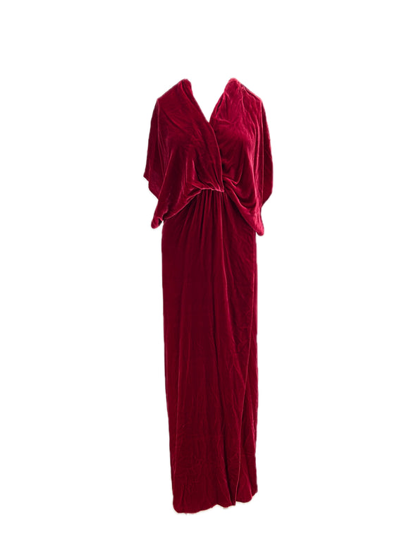 Robe en velours rouge