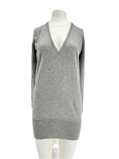 Pull en cachemire gris