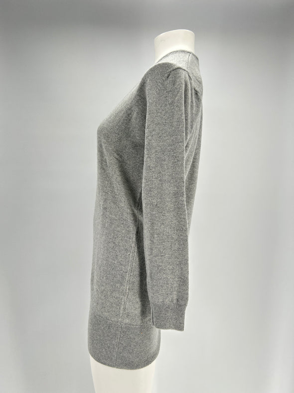 Pull en cachemire gris