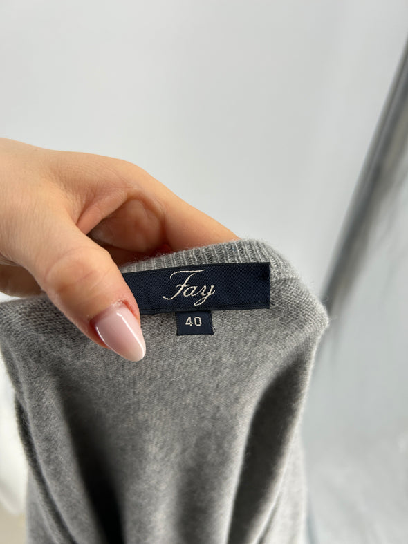 Pull en cachemire gris