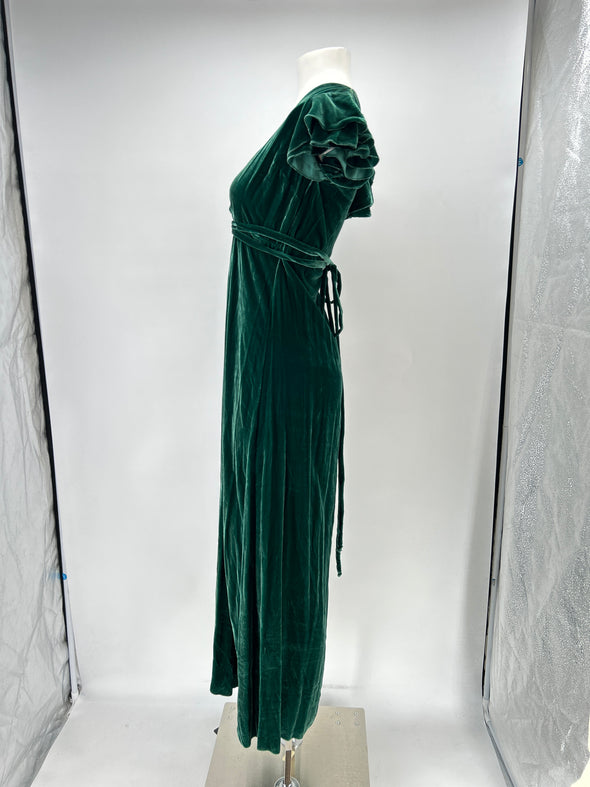Robe en velours verte