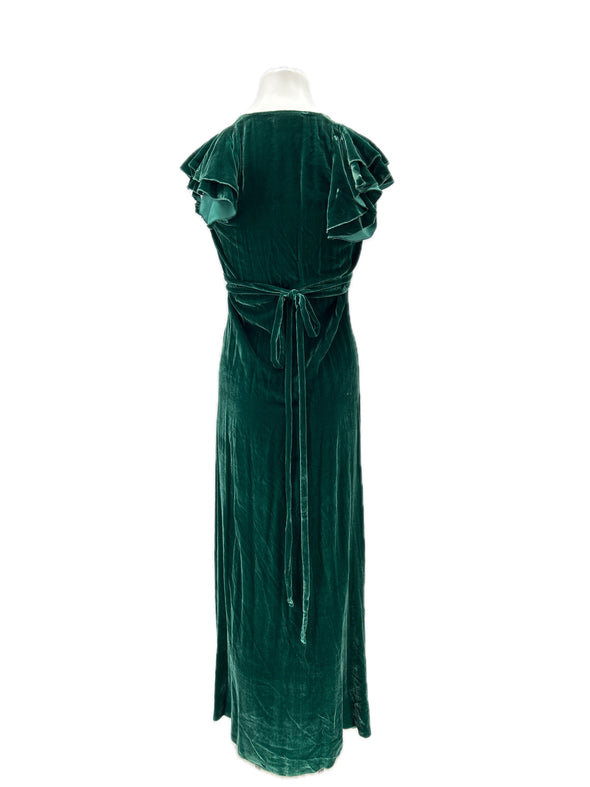 Robe en velours verte